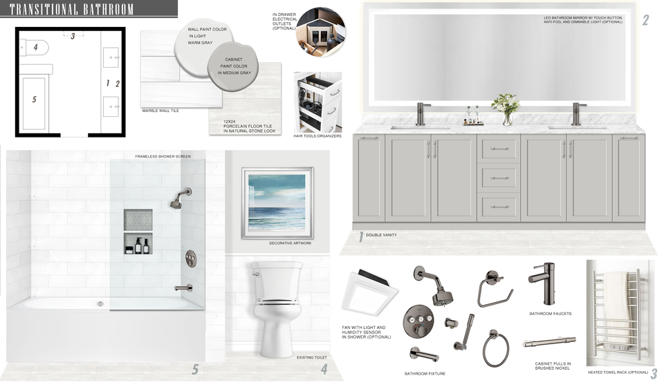 Calming Grey Transitional Bathroom Design Picharat A.  Moodboard 2 thumb