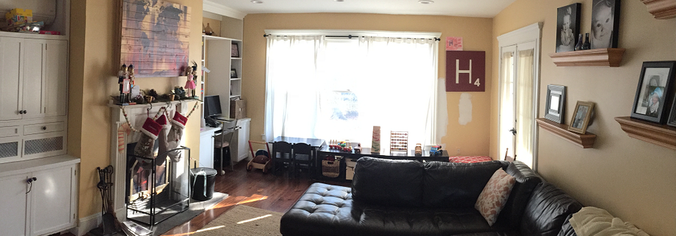 Bright Traditional Family Room- Before Photo