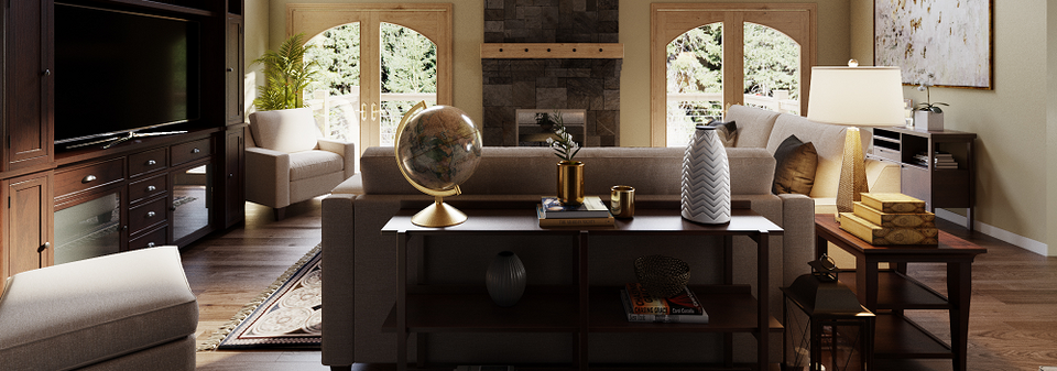 Abrir sala de estar transicional - Renderizado después