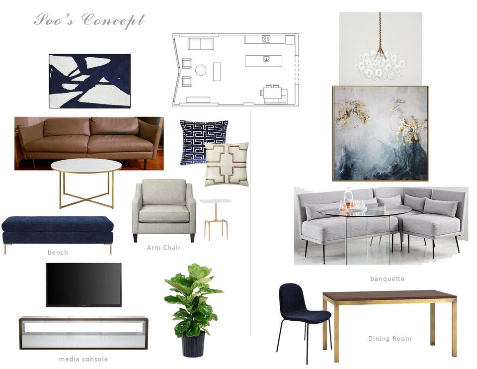 Classy Open-Concept Living, Dining & Kitchen Design Lynda N Moodboard 1 thumb