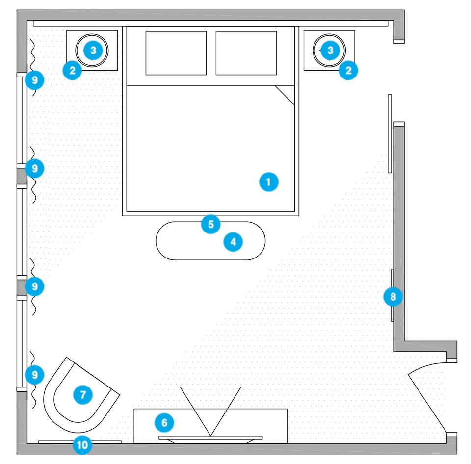 Online Designer Bedroom Floorplan