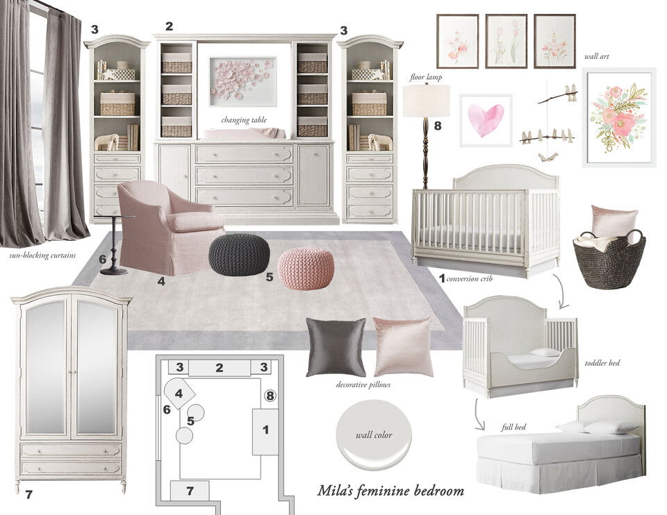 Contemporary Nursery Design  Laura A. Moodboard 3 thumb