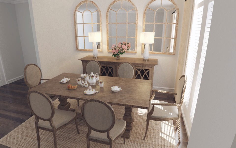 Online Designer Dining Room 3D Model 2