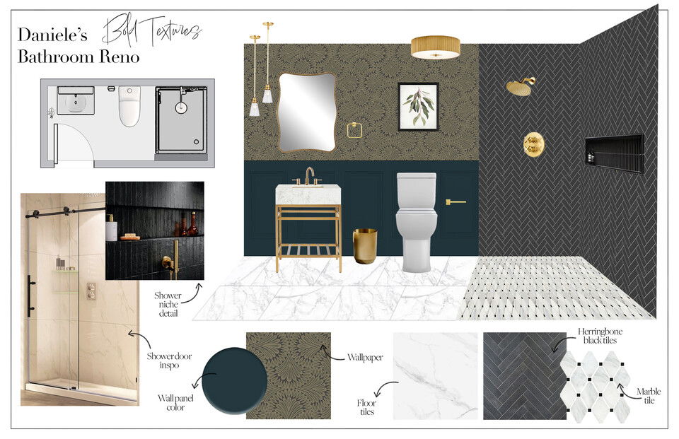 Fresh & Comfortable Powder Room Design Elena F. Moodboard 1 thumb