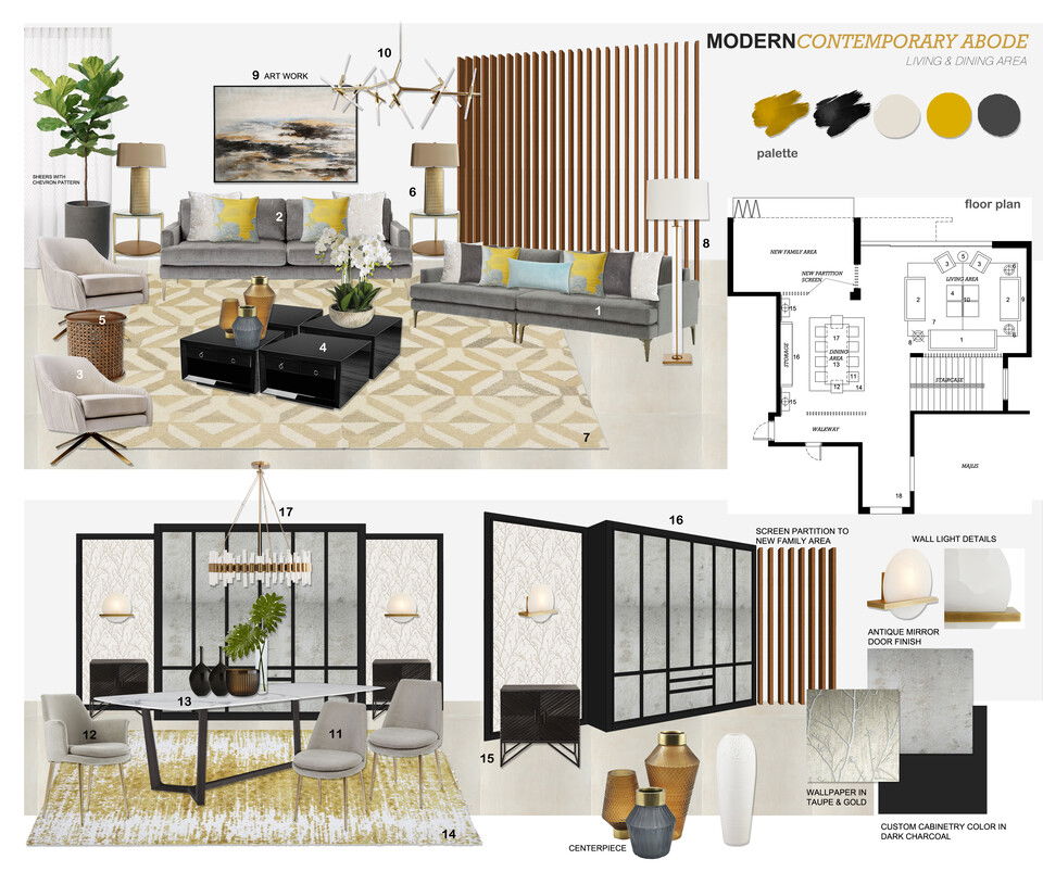 Contemporary Classic Interior Design Ibrahim H. Moodboard 1 thumb