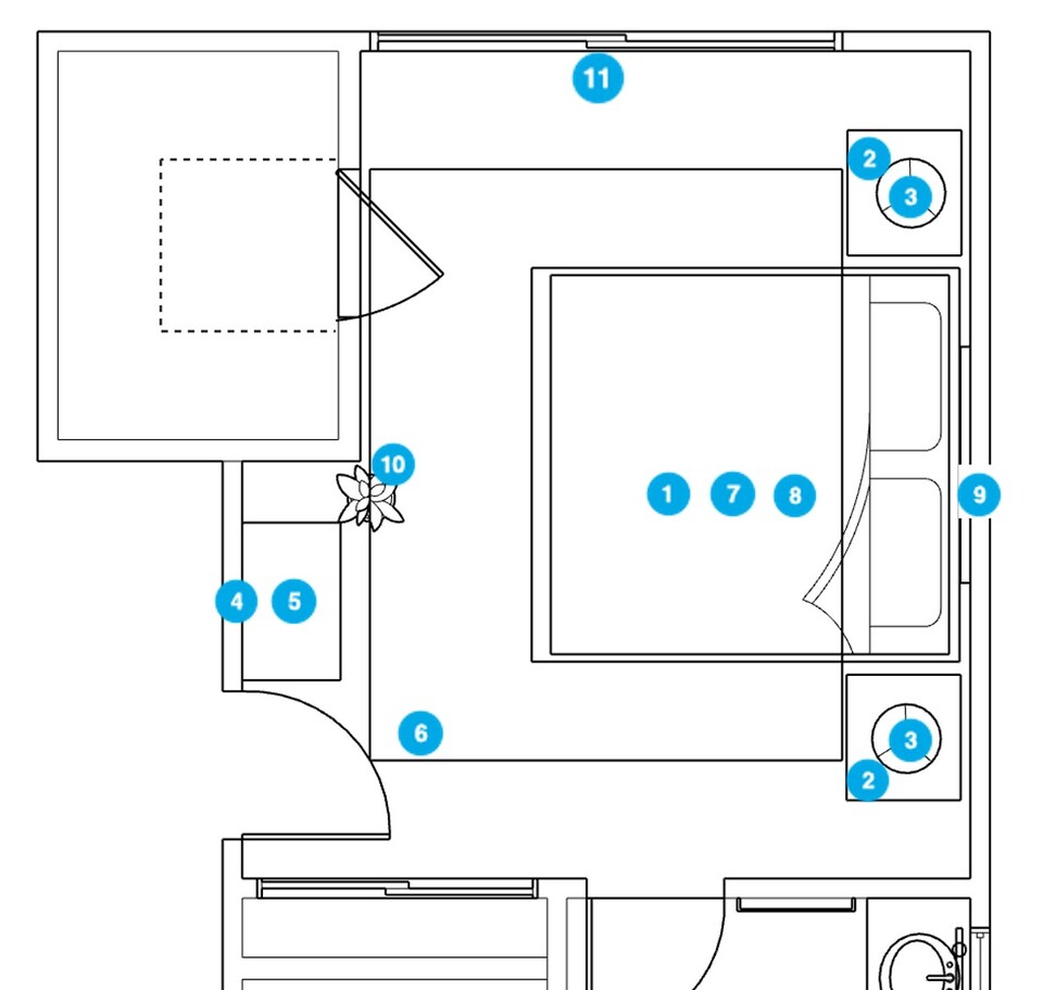 Plano del Dormitorio del Diseñador en Línea