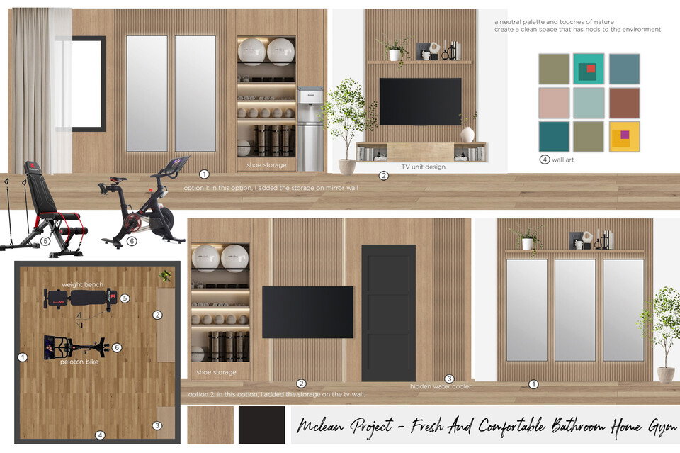 Sleek & Modern Masculine Home Gym Remodel Maya M. Moodboard 1 thumb