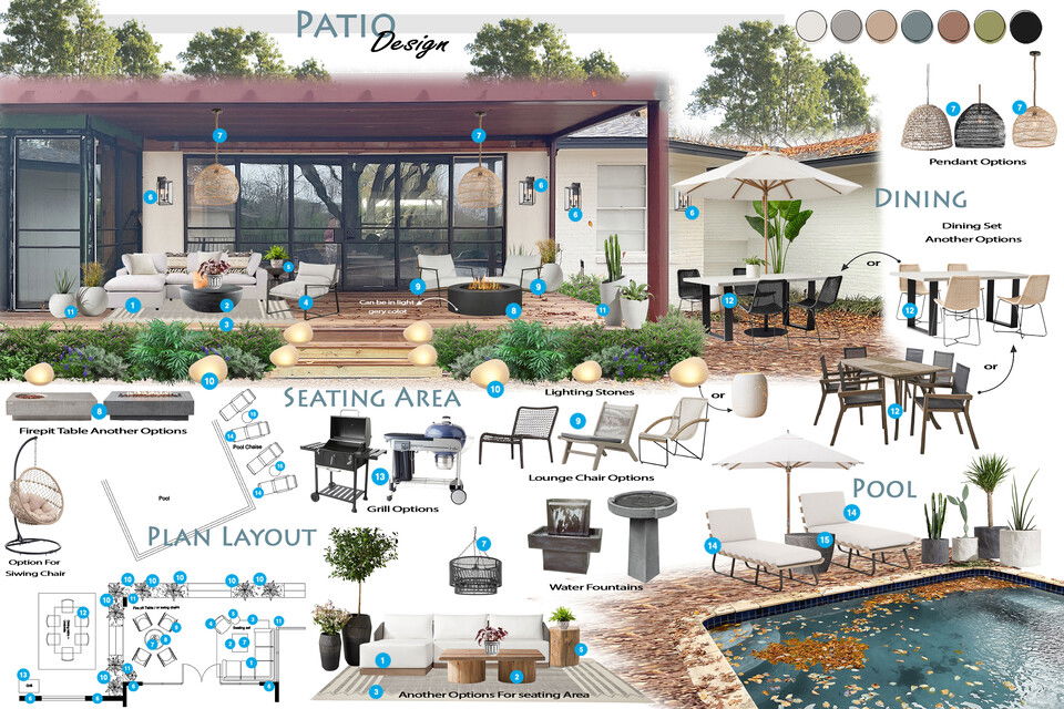 Diseño de Patio Fresco, Moderno y Contemporáneo Rehan A. Tablero de Inspiración 2 miniatura