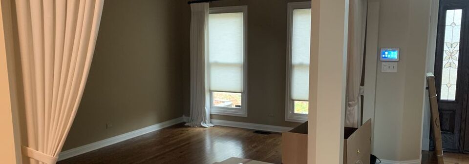 Modern Rustic Living and Dining Room Design- Before Photo