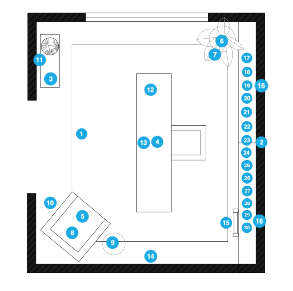 Plano de hogar/oficina pequeña del diseñador en línea