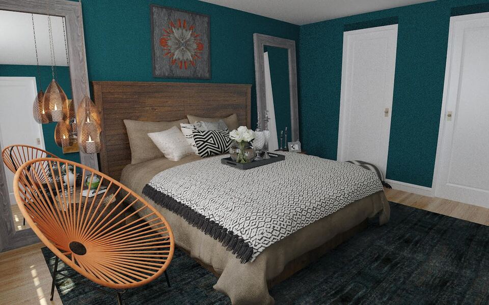 Online Designer Bedroom 3D Model 3