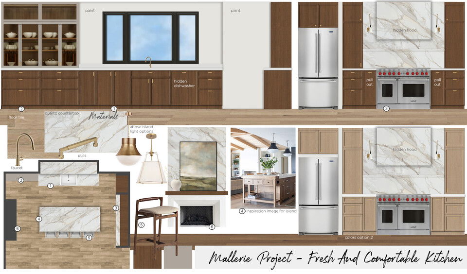 Renovación de Cocina Contemporánea Elegante Maya M. Tablero de Ánimo 1 thumb