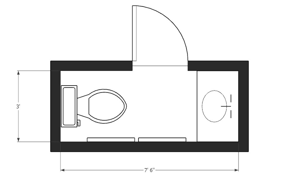 Online Designer Bathroom Floorplan