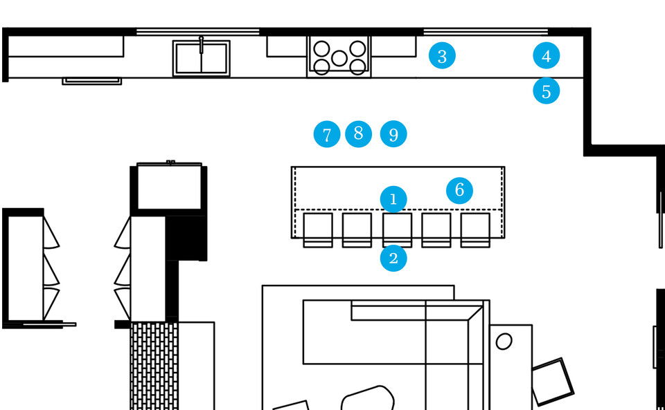 Online Designer Kitchen Floorplan