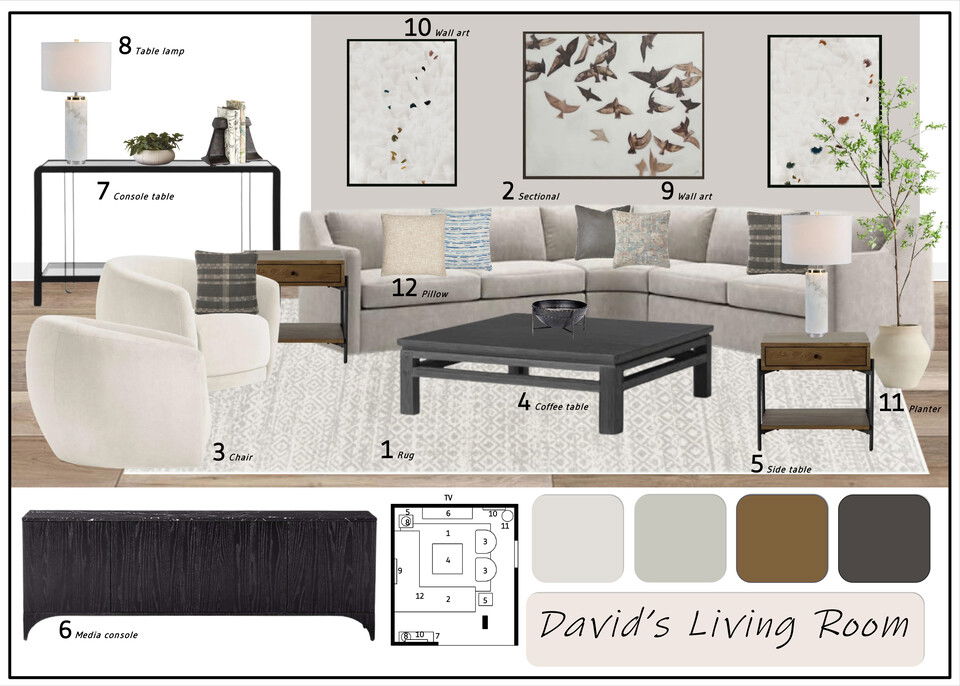 Elegant Modern Basement TV Room Makeover Nicholas M. Moodboard 1 thumb