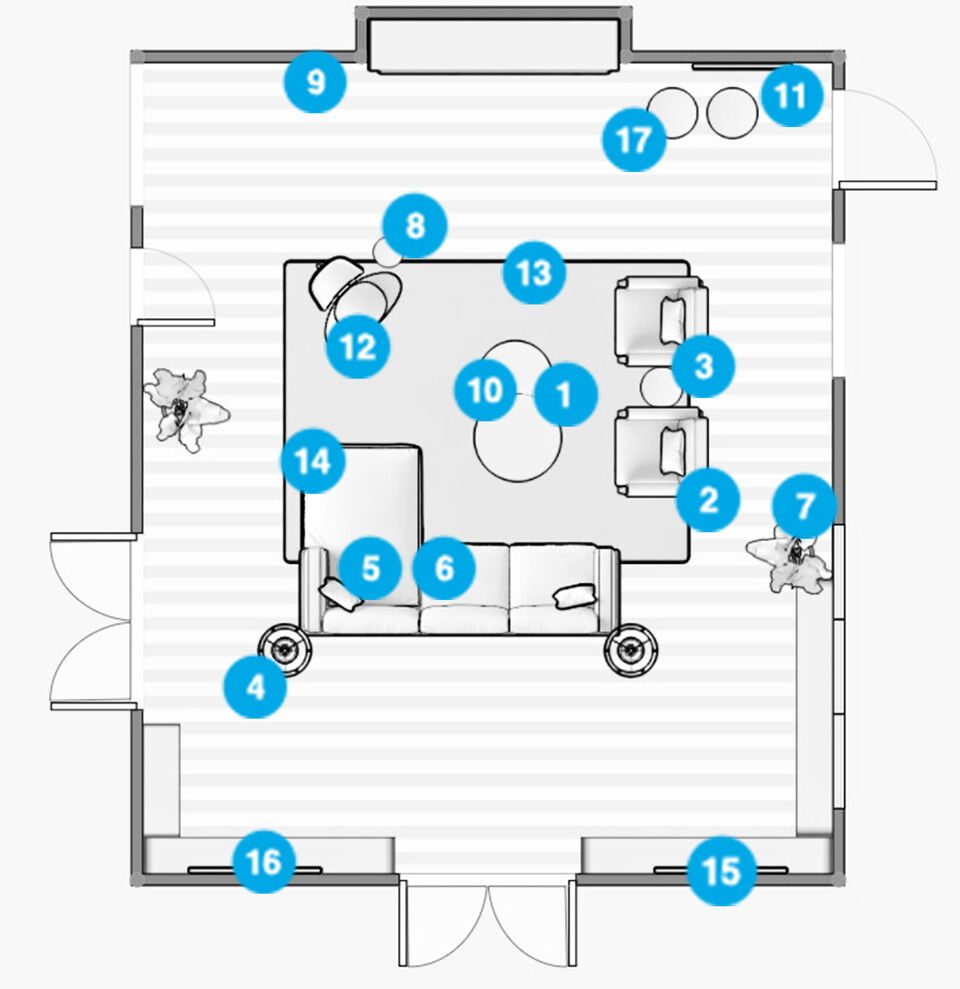 Online Designer Living Room Floorplan