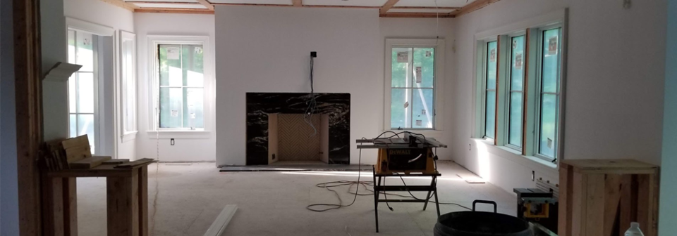 Transitional Cozy Living Room Design- Before Photo