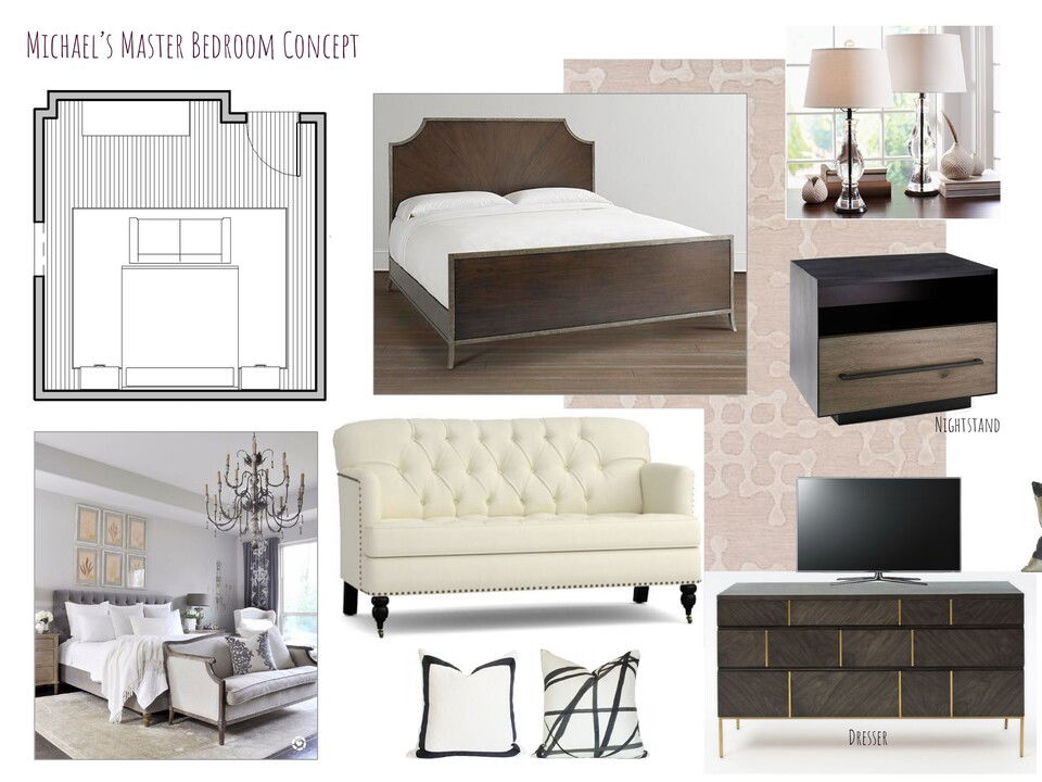 Masculine transitional bedroom Lynda N Moodboard 1 thumb