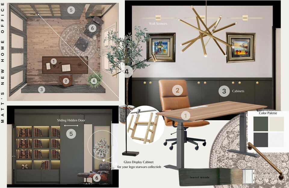 Creative Multi-Functional Home Office Design Ahmed S. Moodboard 2 thumb