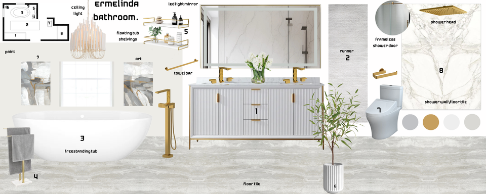 Elegant Ensuite Bathroom Remodel Sahar M. Moodboard 1 thumb