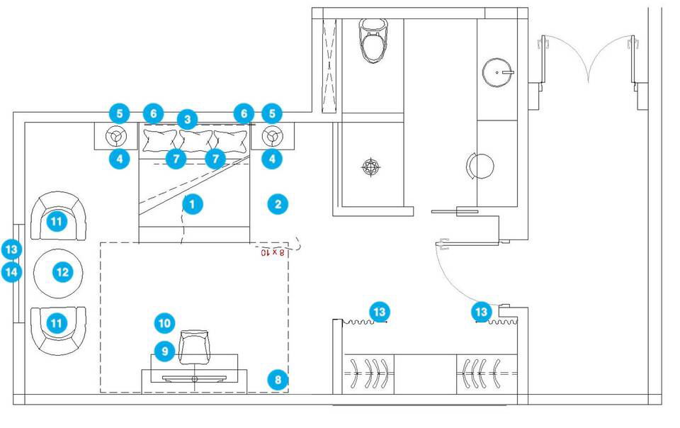 Online Designer Bedroom Floorplan