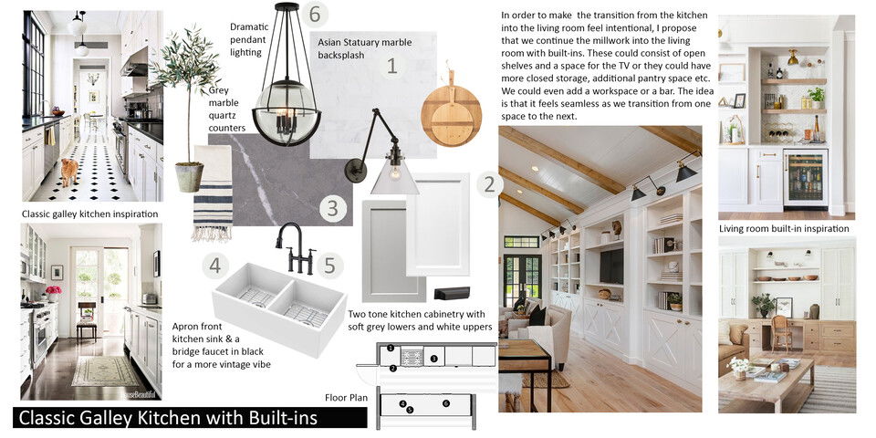 Transitional Open Plan Living/Dining/Kitchen Drew F. Moodboard 2 thumb