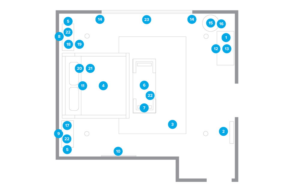 Plano del Dormitorio del Diseñador en Línea