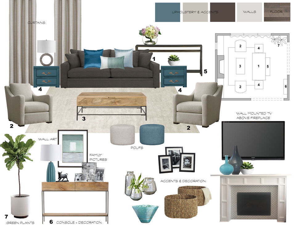 Contemporary pop living room Laura A. Moodboard 2 thumb