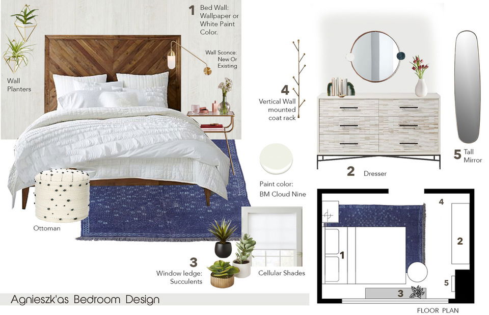Proyecto de diseño de dormitorio contemporáneo, elegante y natural Tablero de inspiración 2 de Tiara M.