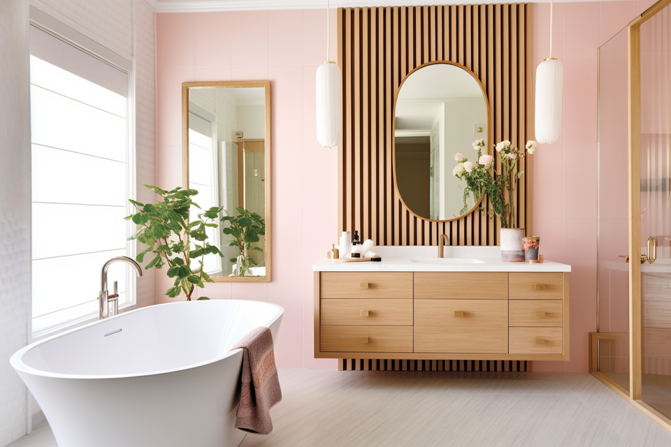 Glam Timeless Bathroom Design with a Feminine Touch 