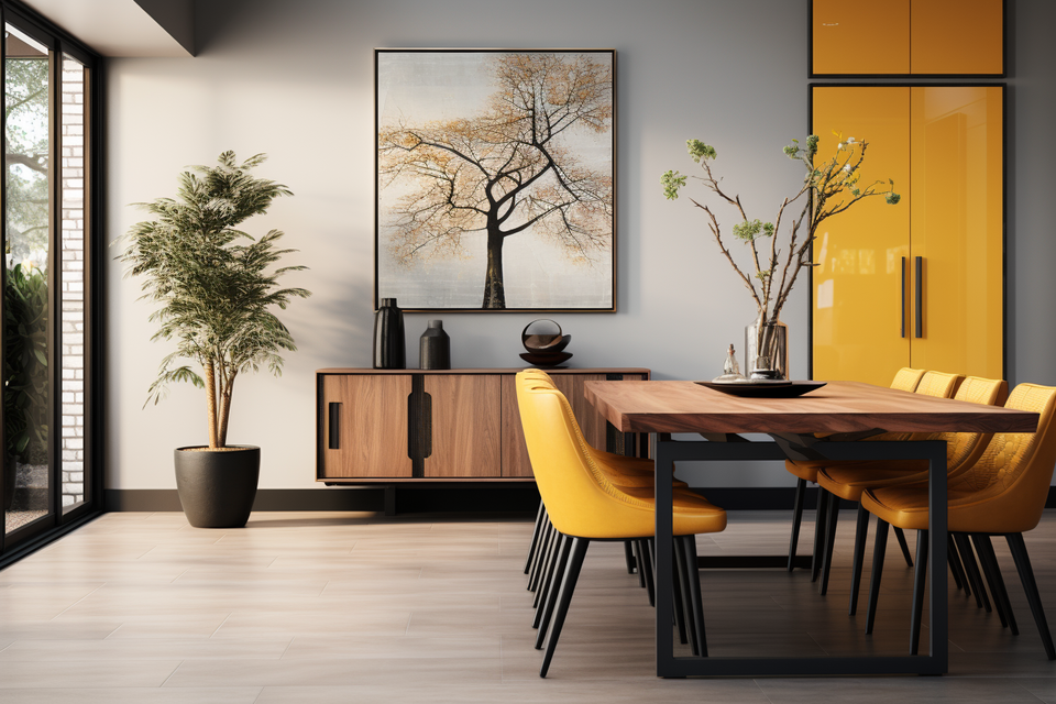 Modern Colorful Dining Room Decorating