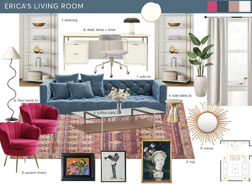 Bright Modern Eclectic Abode Design Jessica S. Moodboard 1 thumb