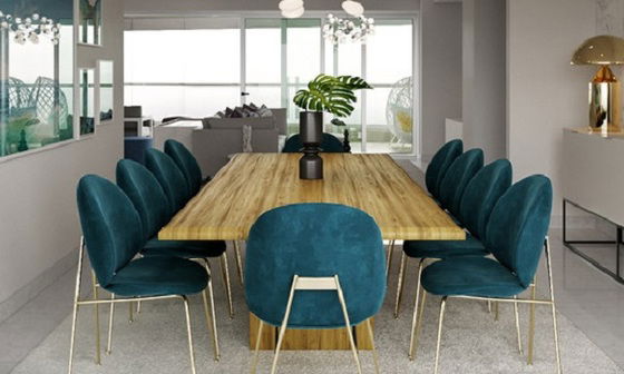 Teal Accents for High End Apartment