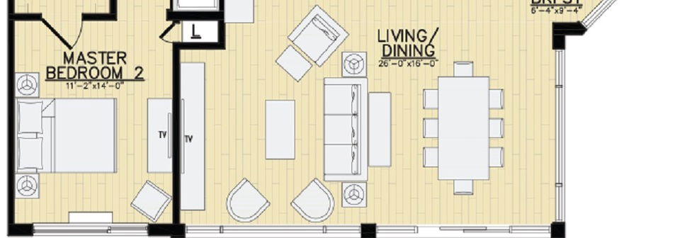 Glamorous High Ceiling Home Interior Design- Before Photo