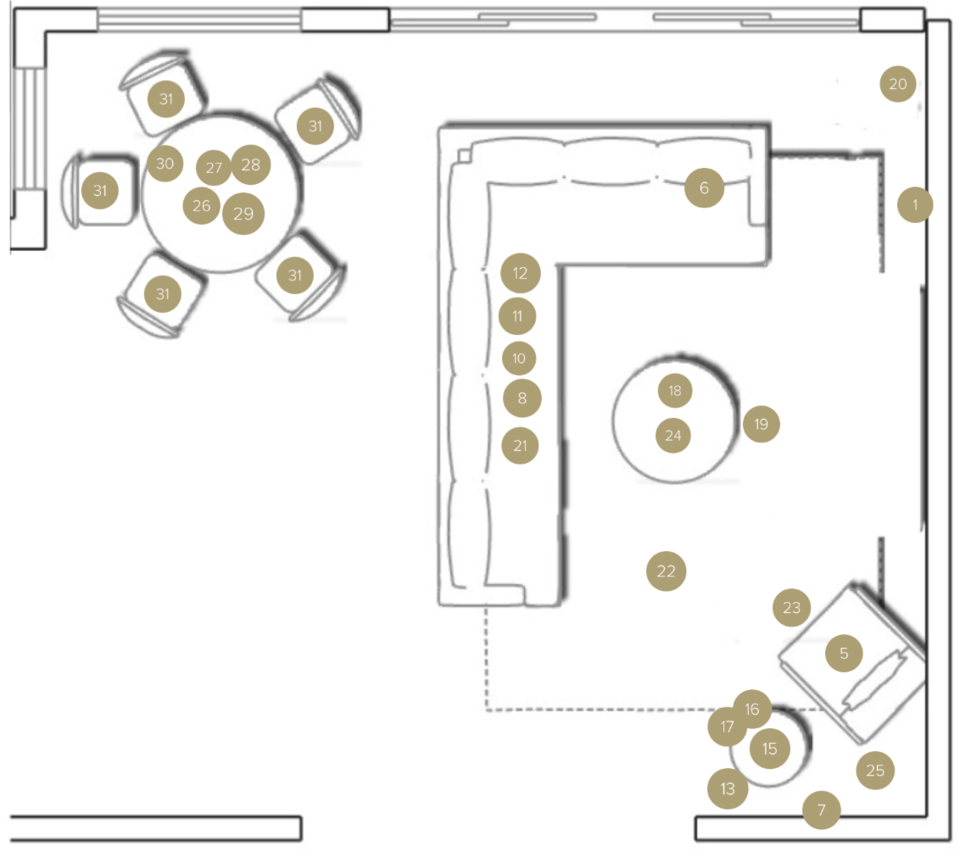 Online Designer Living Room Floorplan