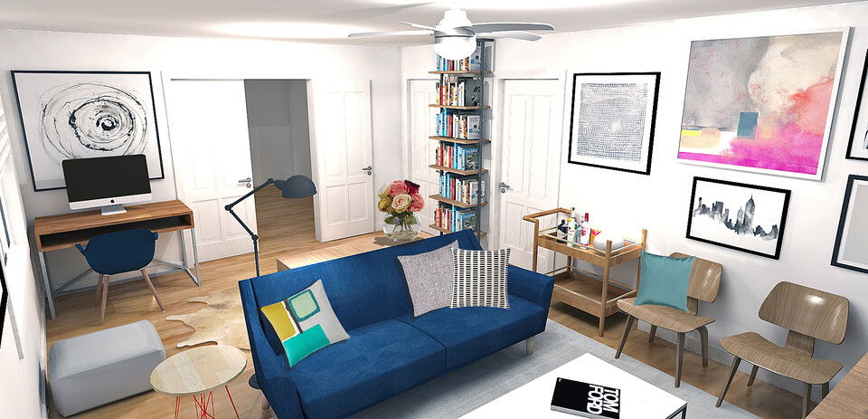 Online Designer Living Room 3D Model 2