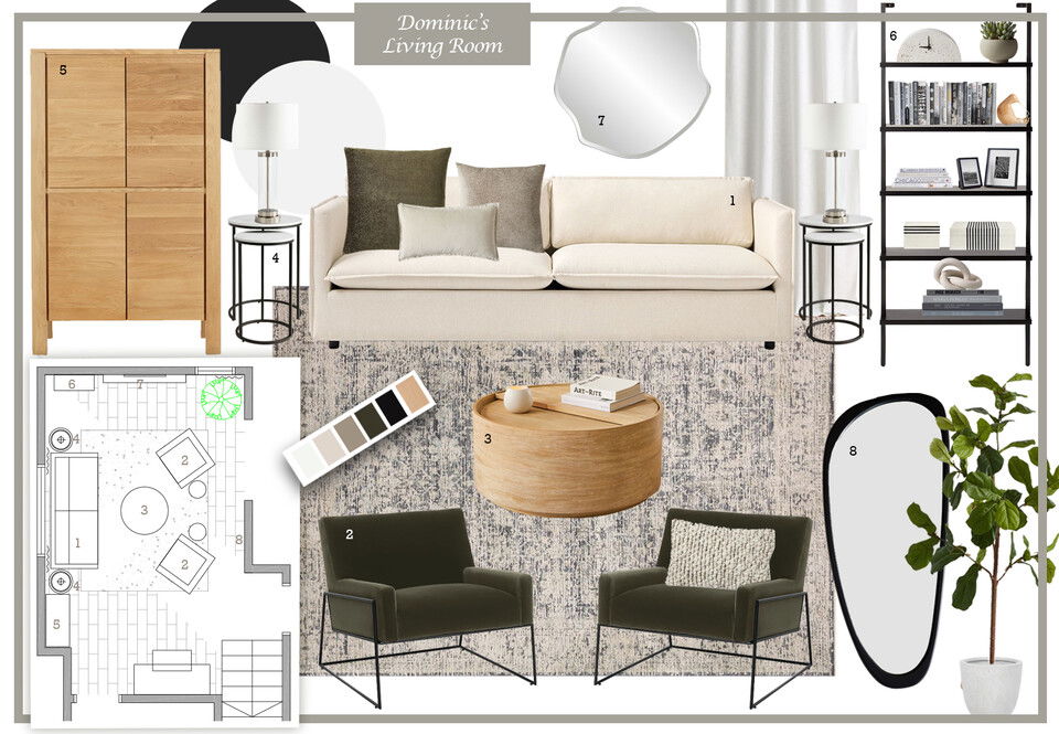 Eclectic Transitional Style Makeover Dragana V. Moodboard 2 thumb