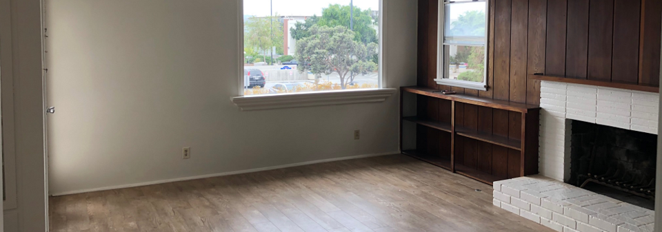 Eclectic and Modern Living Room- Before Photo