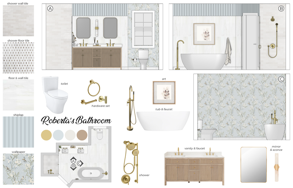 Fresh & Modern Bathroom Transformation Carine C. Moodboard 2 thumb