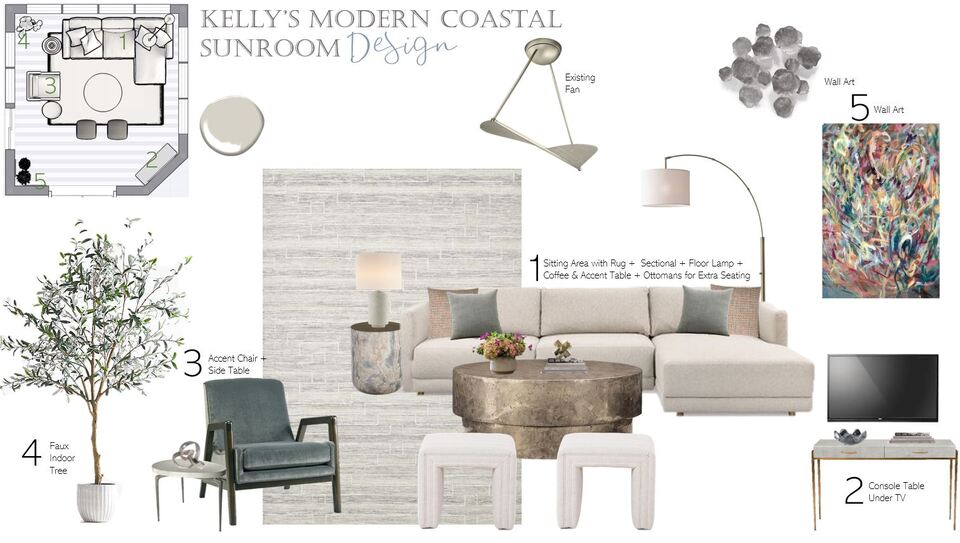 Modern Coastal Sunroom Design Berkeley H. Moodboard 2 thumb