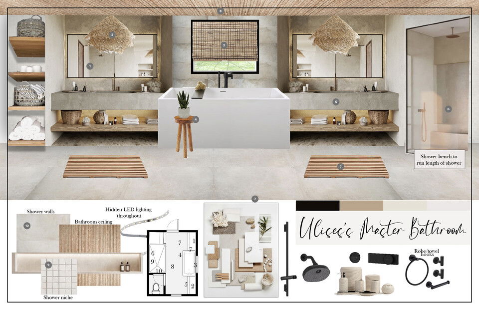 Bali Inspired Master Bathroom Design Casey H. Moodboard 2 thumb