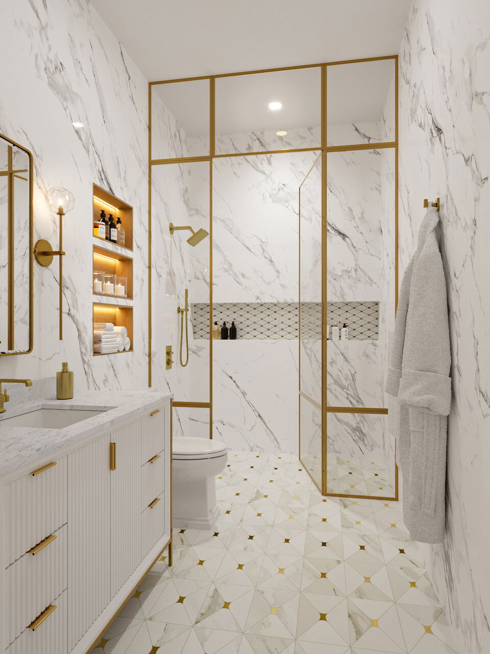 Online Designer Bathroom 3D Model 3