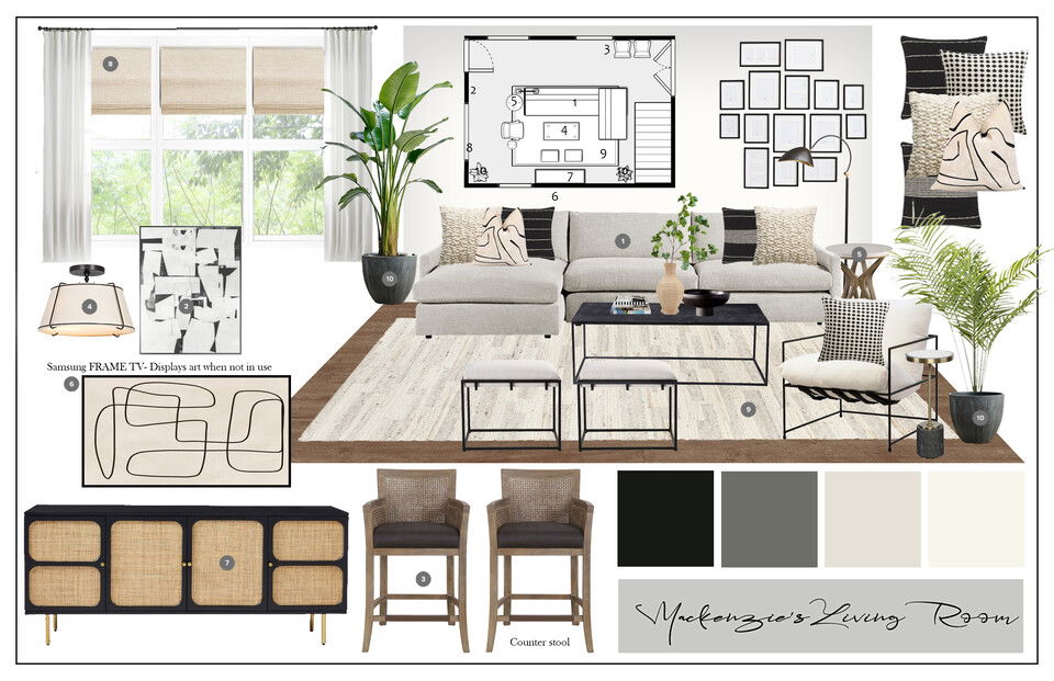 Moody Black & White Home Interior Design Casey H. Moodboard 1 thumb