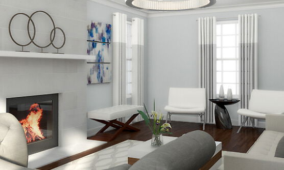 Neil's Modern White Living Room Design