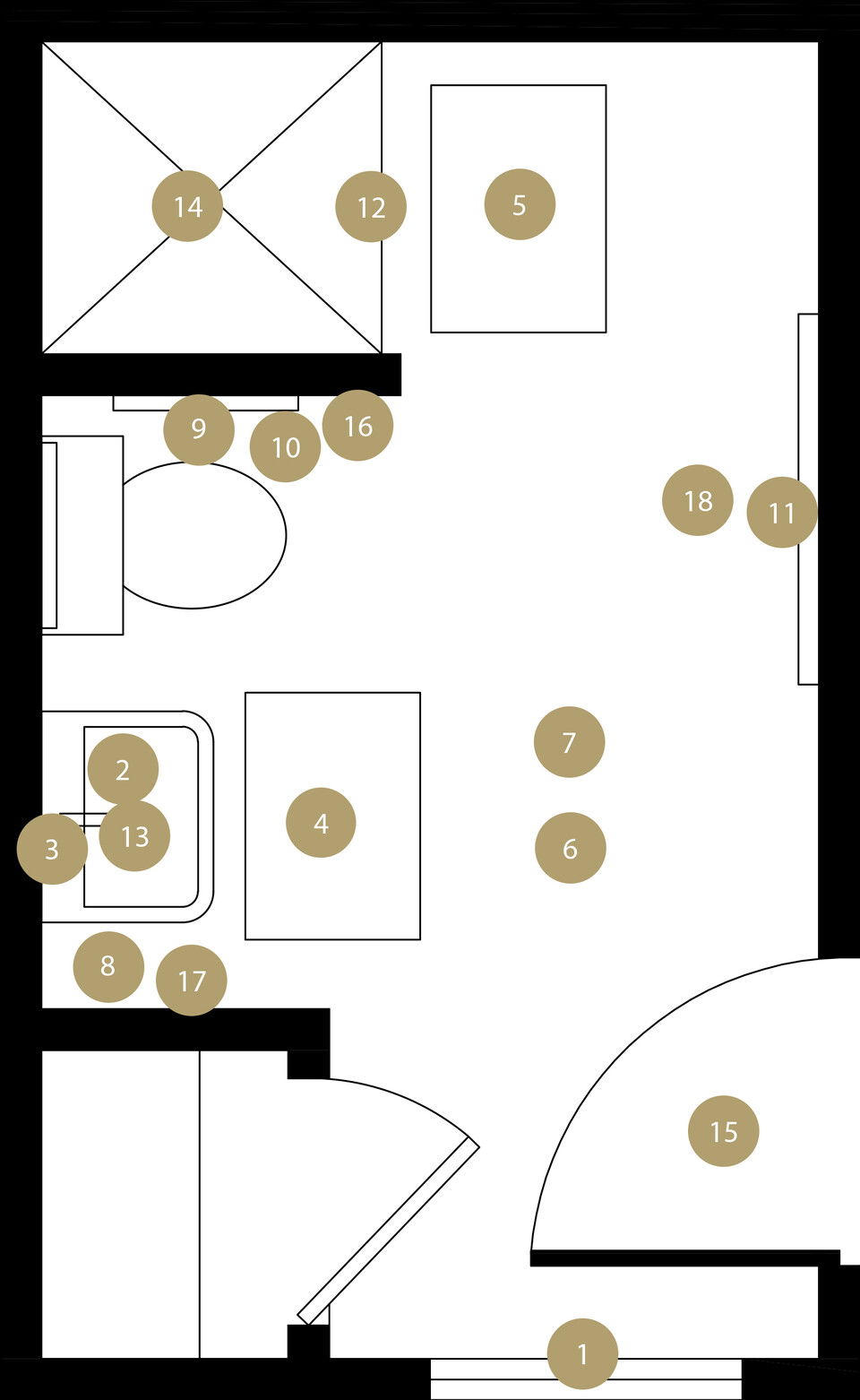 Online Designer Bathroom Floorplan