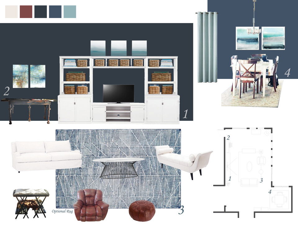 Open Contemporary Living/Dining Space Camila C. Moodboard 1 thumb