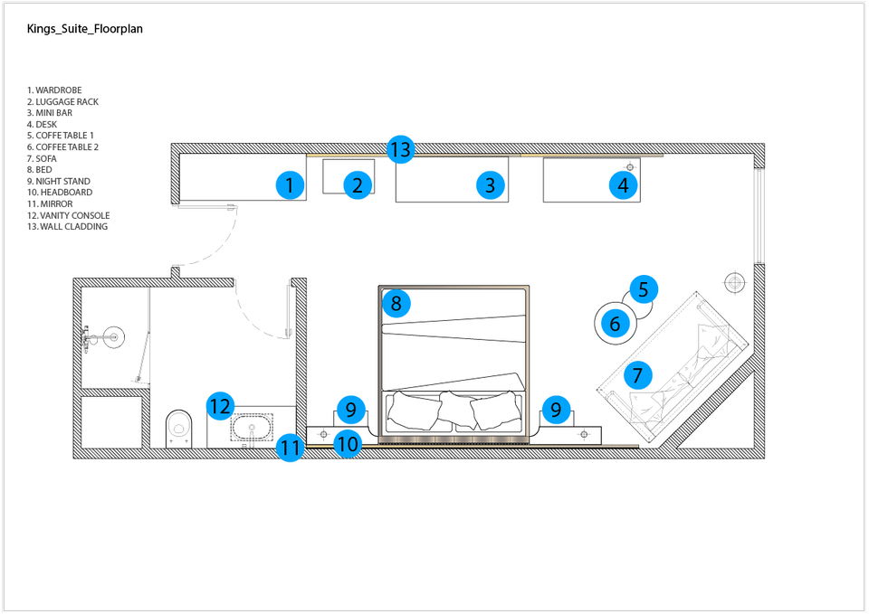 Plano del Dormitorio del Diseñador en Línea