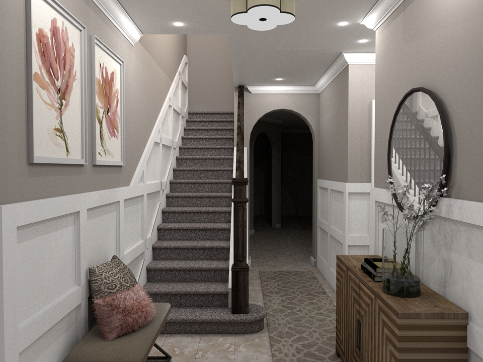 Modelo 3D de pasillo/entrada de diseñador en línea 2