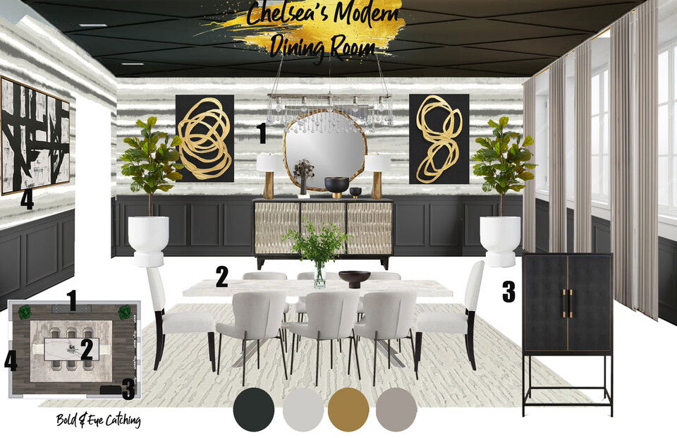Elegant Inviting Bedroom & Dining Room Design Sierra G. Moodboard 2 thumb