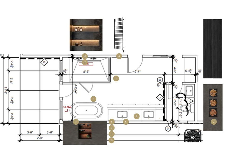 Online Designer Bathroom Floorplan